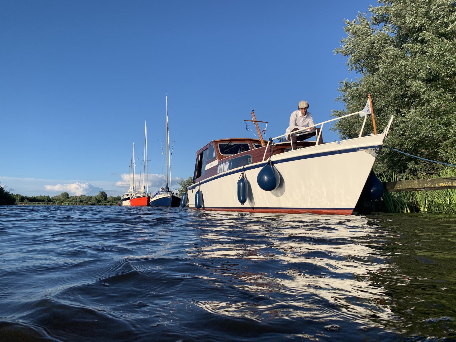 Motorboot in Friesland