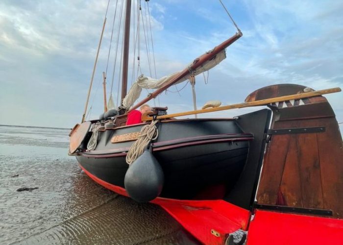 Droogvallen op de Waddenzee met de Mossel