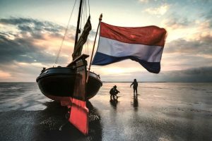 Droogvallen op het wad met de mossel