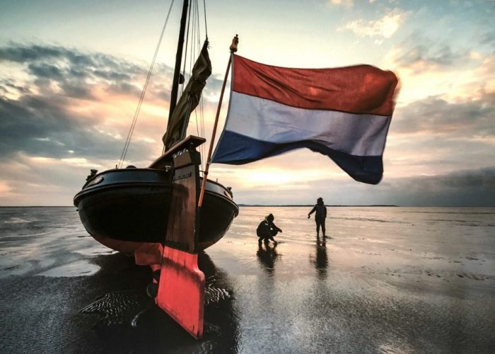 Droogvallen op het wad met de mossel